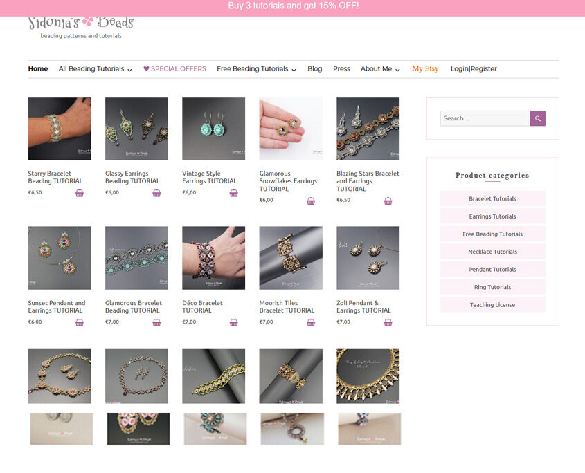 e-commerce Sidonia's Beads