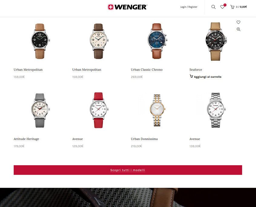 e-commerce Wenger Orologi (Victorinox)